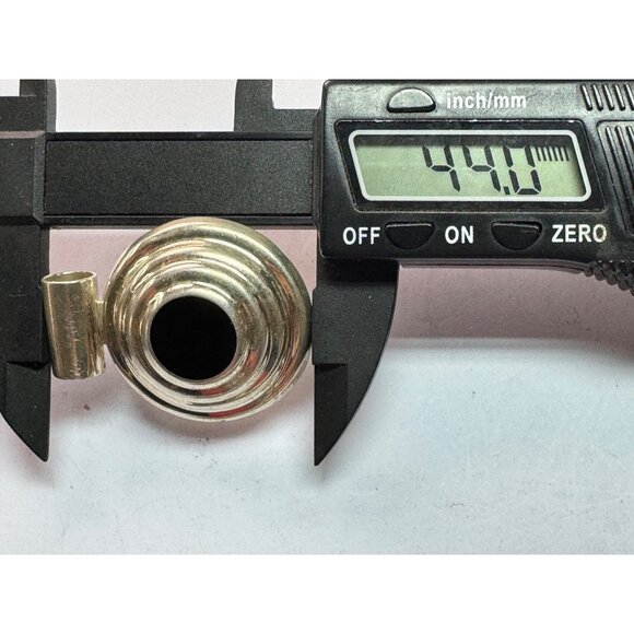 Vintage Taxco Mexico Sterling Silver 925 Round Ridged Pendant 44mm 17.1g Estate - Picture 7 of 8